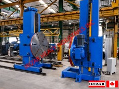 Irizar 20 MT head and tailstock welding positioner for rotating large fabrication assemblies